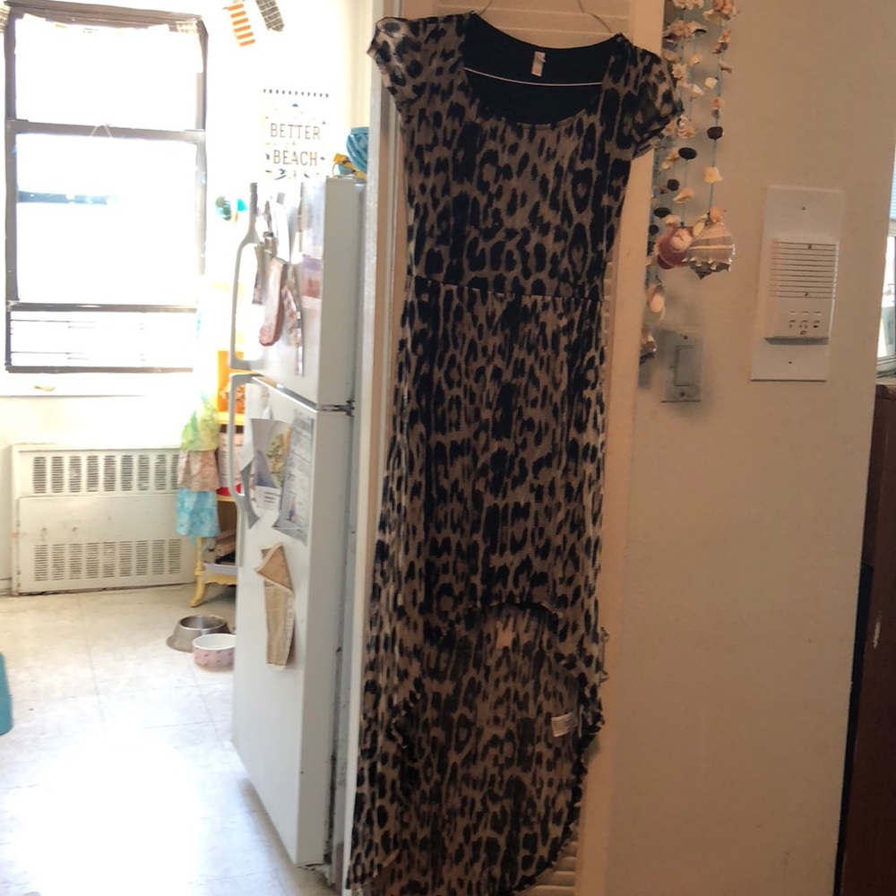 Xhillaration size small leopard high low dress